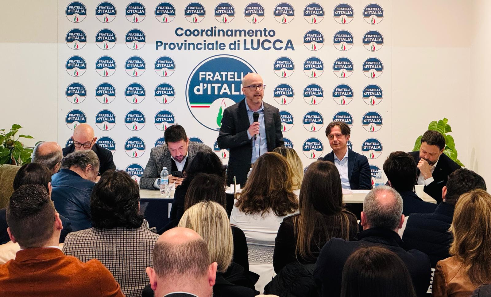 Riccardo Giannoni interviene al coordinamento provinciale di Lucca